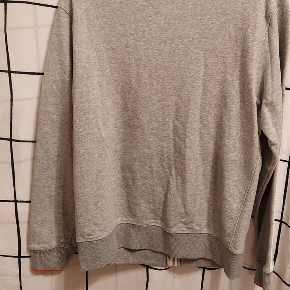 Scotch & Soda Grey/Orange New Men’s L Full Zip Bomber Sweatshirt - Picture 7 of 11